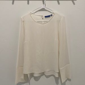 Apt 9 White Striped Blouse Small